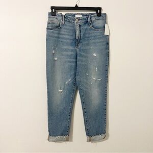 NWT Good American Good Classic Weekender High Rise Indigo046 Stretch Denim  4